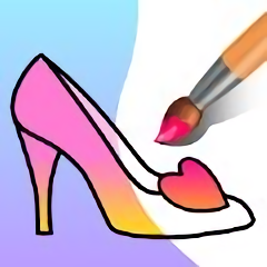 公主装扮和着色游戏