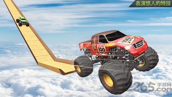 在不可能的轨道上的怪物卡车特技游戏 在不可能的轨道上的怪物卡车特技手游