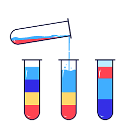 液体水排序拼图游戏